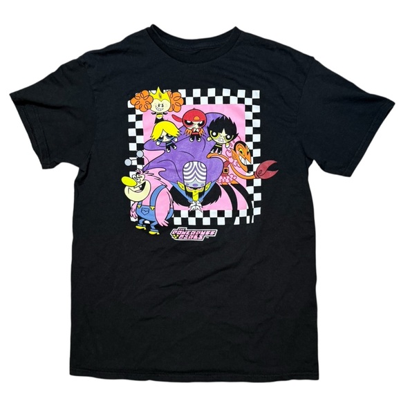 Cartoon Network Powerpuff Girls Men’s M Black Logo Short Sleeve Graphic Tee - Picture 1 of 3